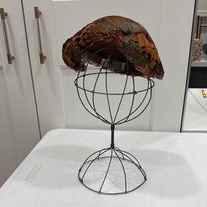 Feathered Hat Accent in Multicolor